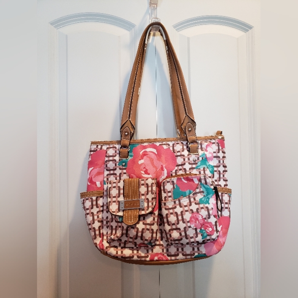 Rosetti Medium Size Hand Shoulder Bag Primrose Floral Pockets *Signs of Wear*